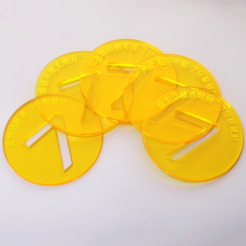 Laser-Engraved Logo Custom Personalized Acrylic Coasters