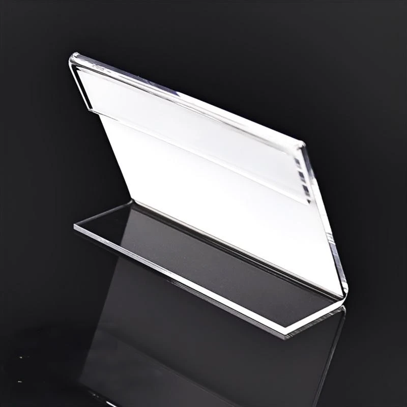 L-Shaped Acrylic Price Tag Display Sign Holder