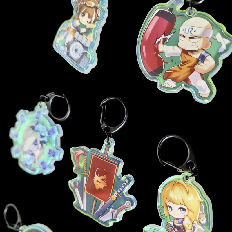 Bespoke Shape & Pattern Acrylic Keychains | Custom Printed Acrylic Charms