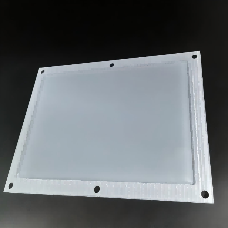 PC RF Plate with UV Coating, Printing, Grooving & Adhesive Bonding