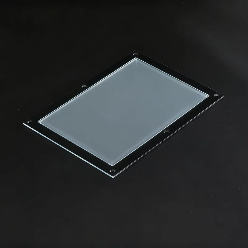 PC RF Plate with UV Coating, Printing, Grooving & Adhesive Bonding