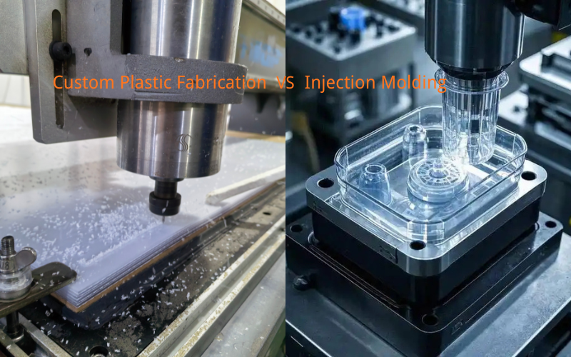 custom plastic fabrication vs injection molding