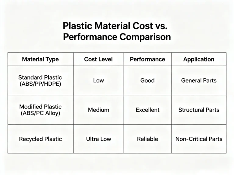 Plastic Material Cost vs.Performance Comparison
