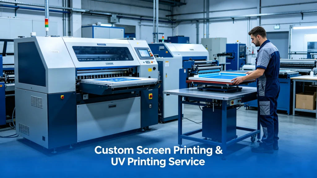 one-stop screen printing and UV printing custom service