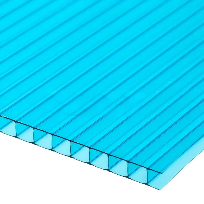 blue twin-wall polycarbonate sheet