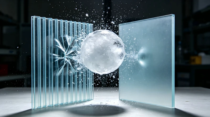 Hail resistance test contrast: hollow polycarbonate vs solid impact-resistant PC sheet