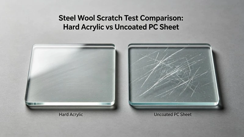 acrylic VS uncoated polycarbonate sheet