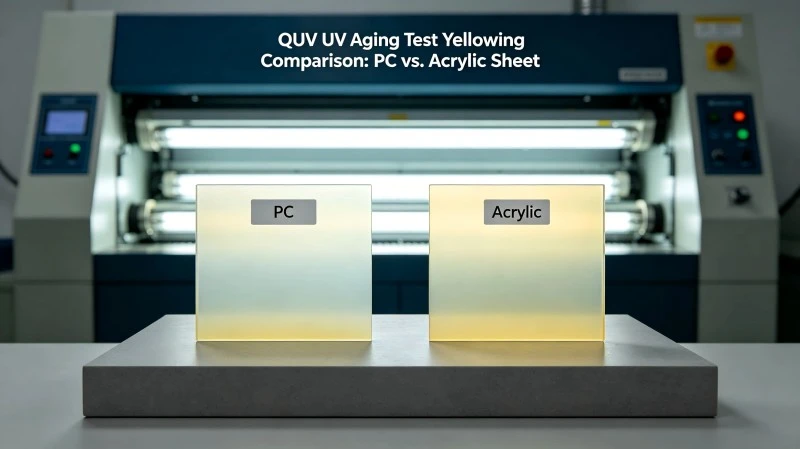 aging test comparison:PC VS acrylic sheet
