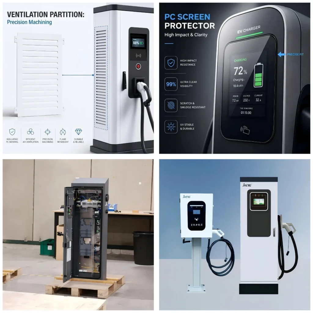 the applications of polycarbonate in EV charging station