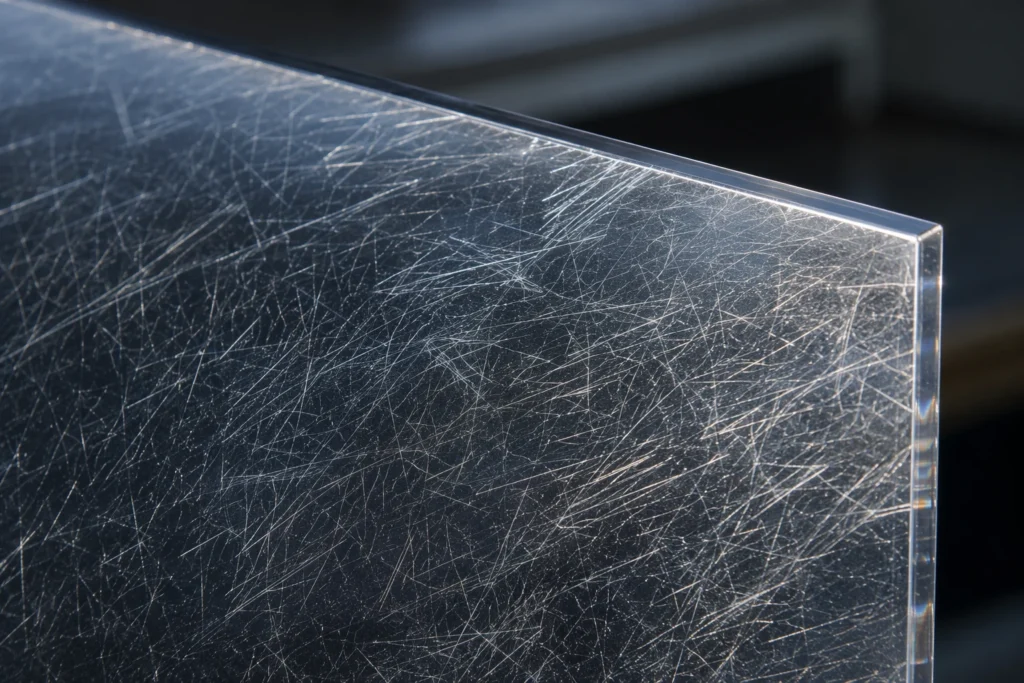 the Scratches of polycarbonate sheet