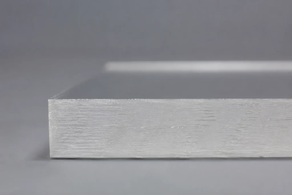 Edge burrs and rough cutting surface of polycarbonate sheet
