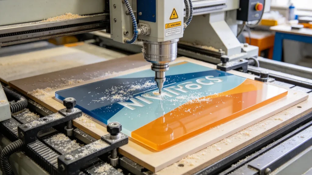 acrylic CNC engraving