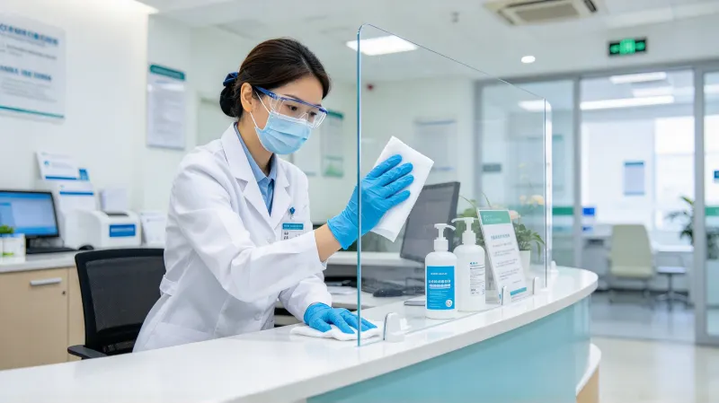 cleaning and disinfecting medical PC barrier