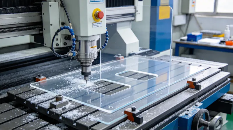 CNC machining pass-through opening in medical PC barrier