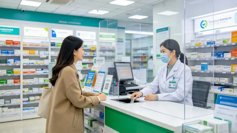 medical PC isolation barrier at hospital counter
